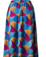 Graphic Pleated Skirt