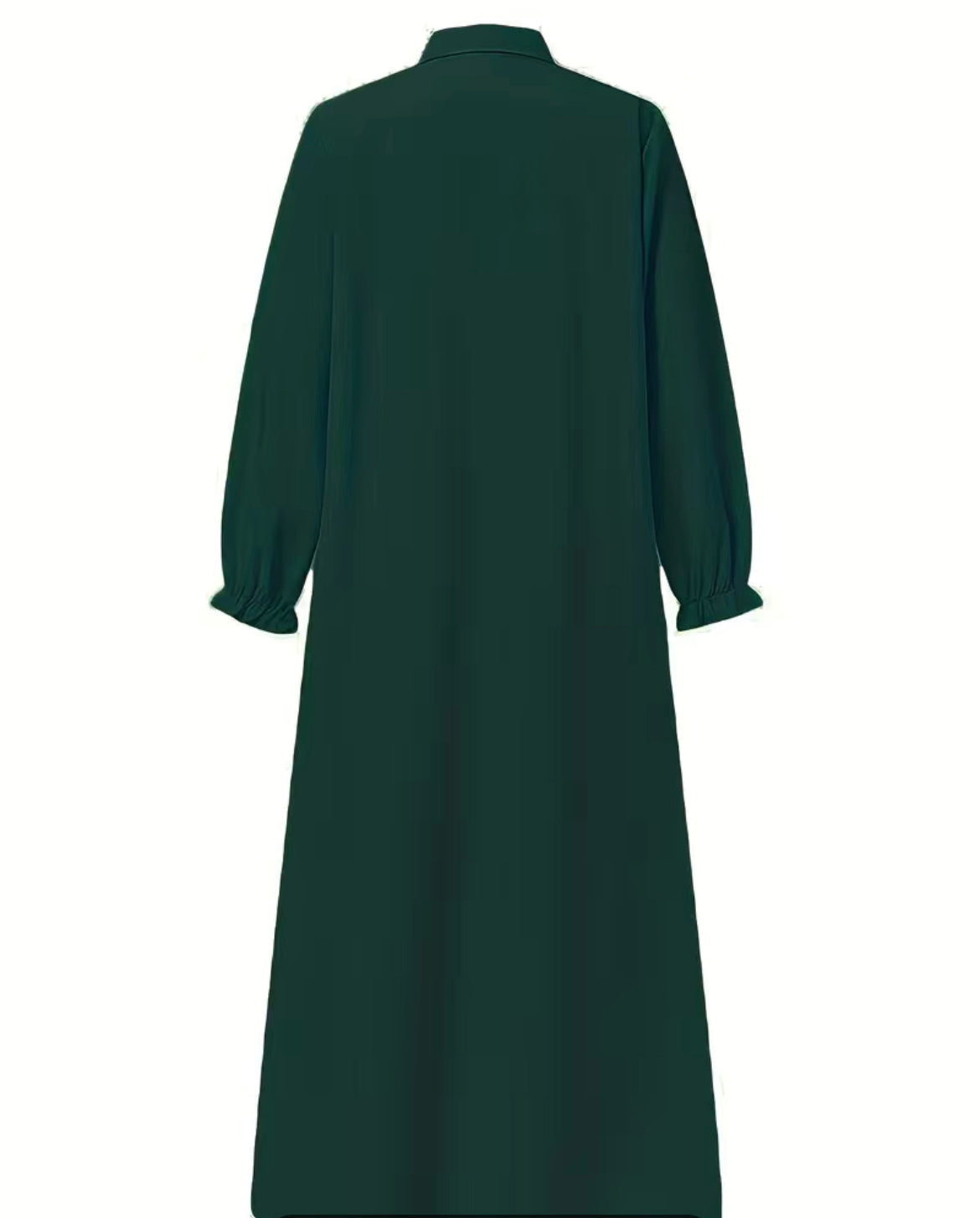 Front Button with Puff Sleeves Abaya